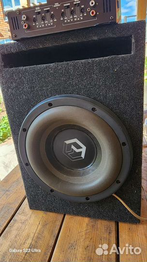 Сабвуфер 10 Урал и усилитель Kicx 300w