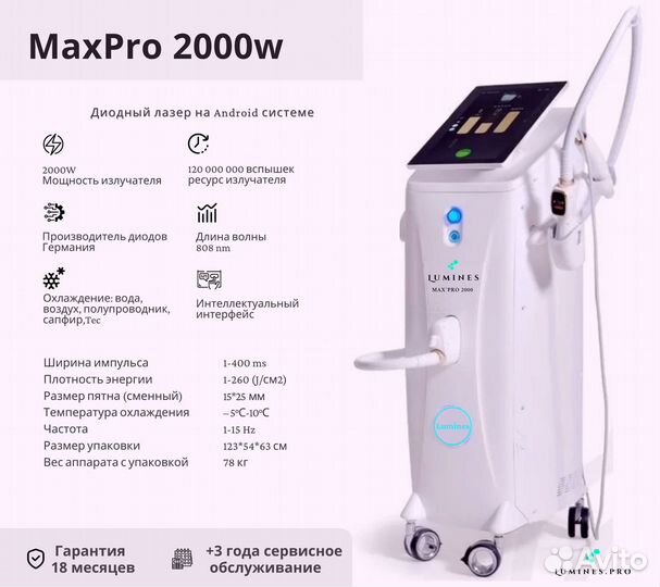 Диодный лазер люминес Max’Pro 2000в