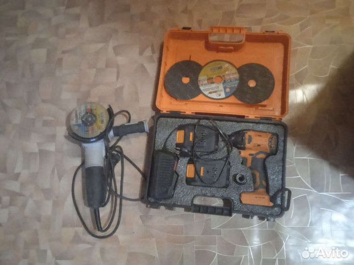 Гайковерт акамуляторный + балгарка