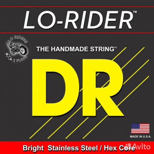 Струны для Бас гитары DR MLH-45 Lo-Rider Stainless