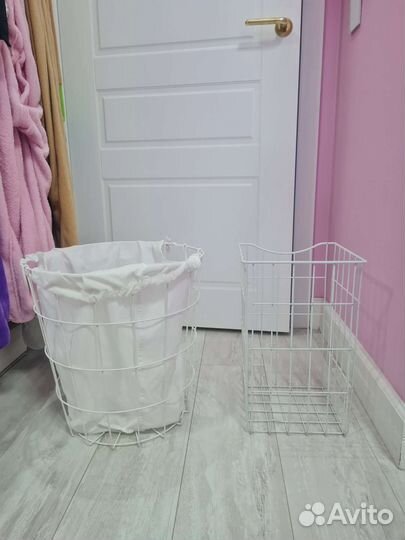 Корзины для белья интерьерные для хранения металл