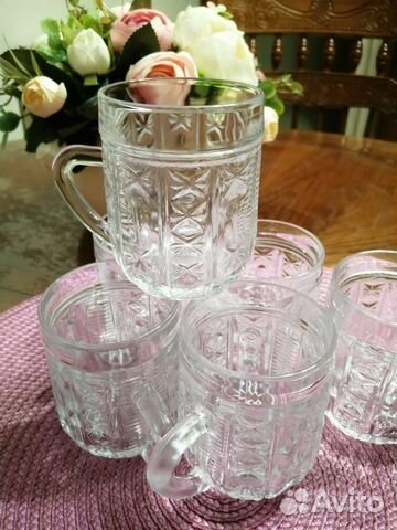 Набор хрустальных бокалов (кружек) для напитков