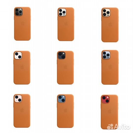 iPhone 13/Pro/Max. Кожаный чехол 