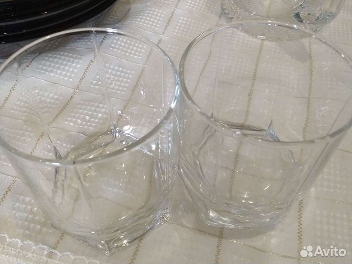 Стаканы для виски 5шт, кружки для пива по 4 шт