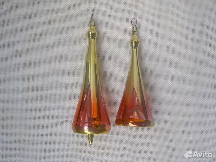 Елочные игрушки глинка колокольчики редкой формы