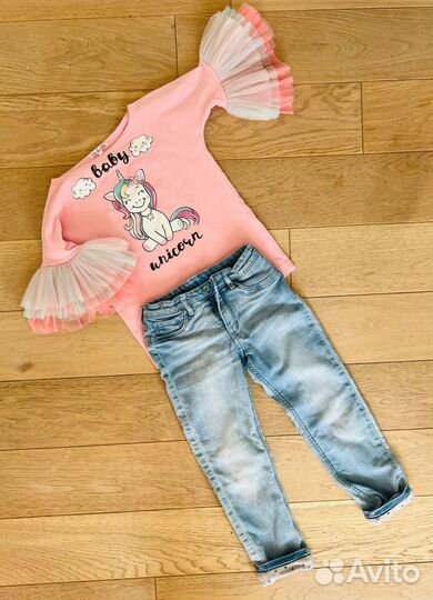 Вещи для девочки пакетом 110-128