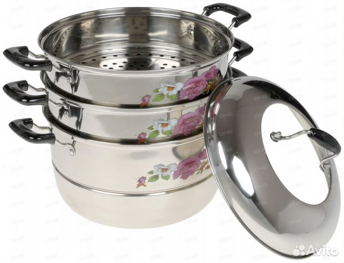 Мантоварка-пароварка Kelli KL-4244-28 серебристый