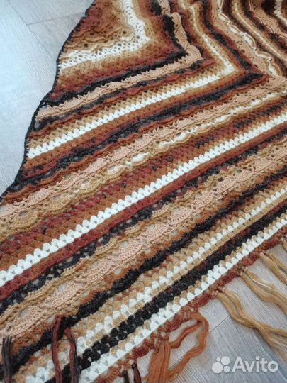 Бактус шаль шарф платок ручная работа вязаный