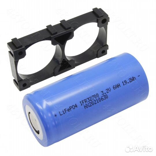 Аккумулятор lifepo4 32700 6ah 3,2v с холдером