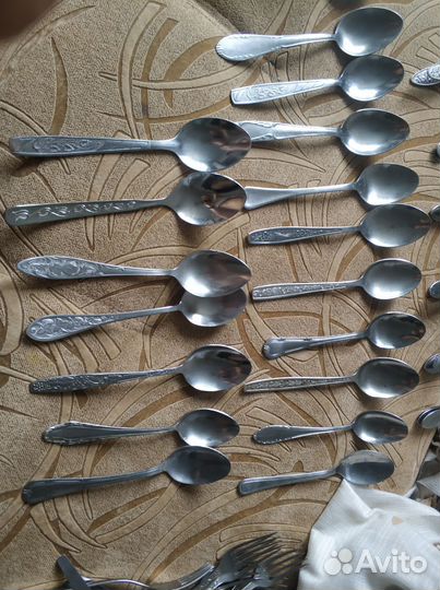 Ложки, ложки чайные, вилки
