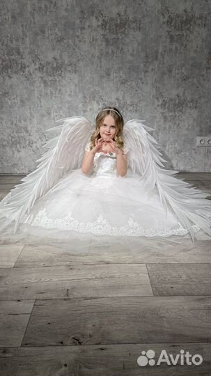 Детские белые гибкие крылья