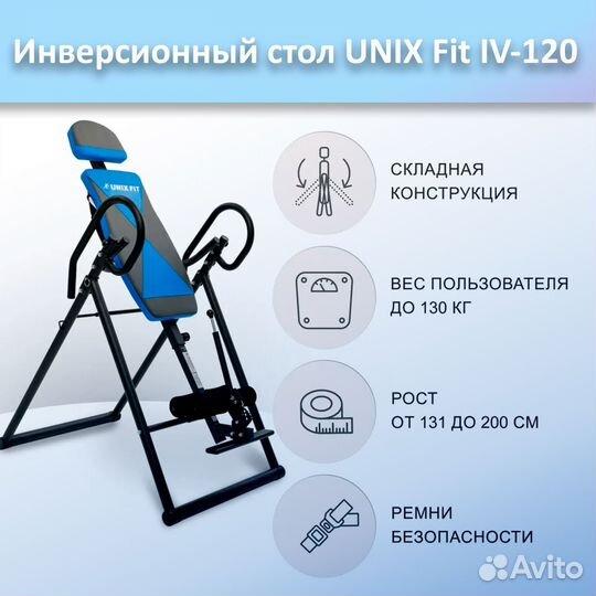 Инверсионный стол unix Fit IV-120 арт.120и.66