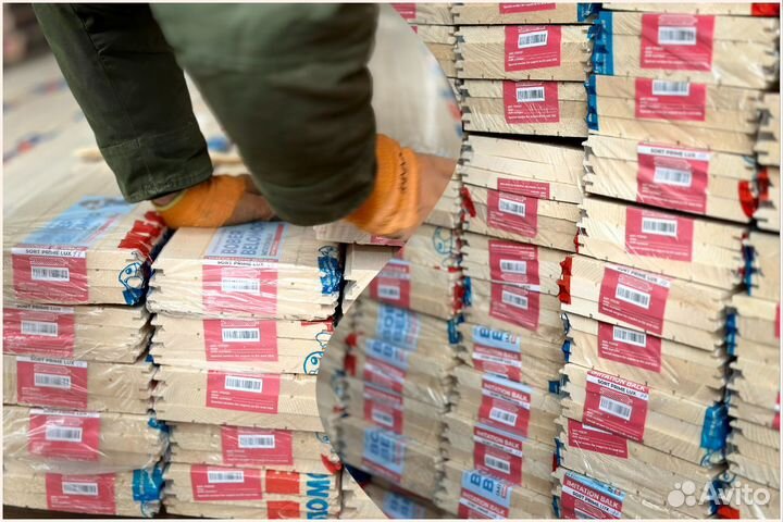 Вагонка липа и хвоя, имитация бруса, штиль-вагонка