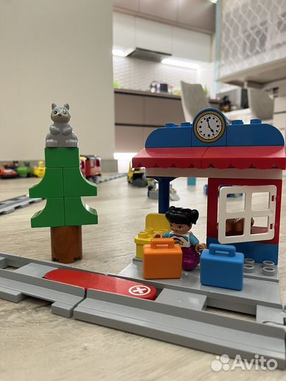 Конструктор lego duplo поезд на паровой тяге+мост