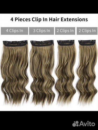 Волосы на заколках, хвост на крабике