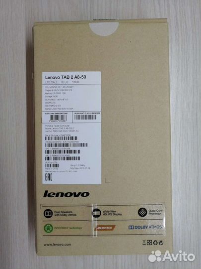 Планшет Lenovo TAB 2A 8