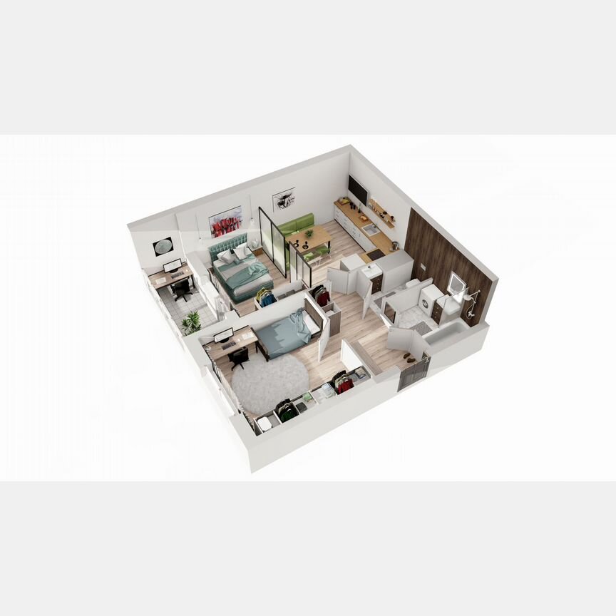 2-к. квартира, 53 м², 3/8 эт.