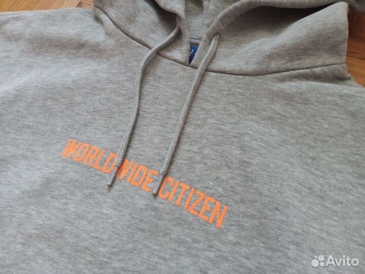 Толстовка H&M WorldWide Citizen Hoodie Grey р.M(L)