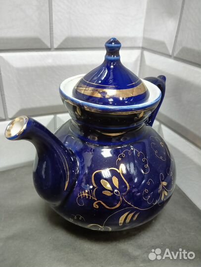 Чайник заварочный СССР гжель