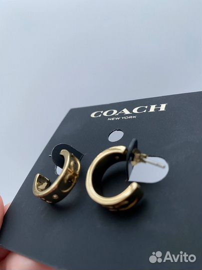 Серьги coach оригинал