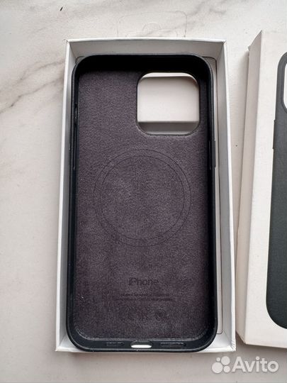 Кожанный чехол на айфон 14 про/14 про мах