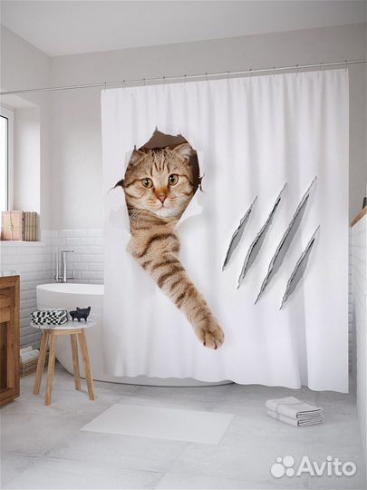 Шторки для ванной с печатью любого изображения