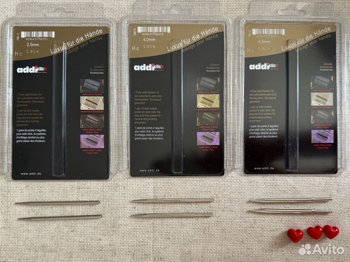 Укороченные разьемные спицы addi click