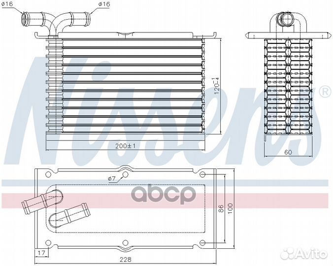 Интеркулер VW-jetta 1.2 TSI 09- 96470 Nissens