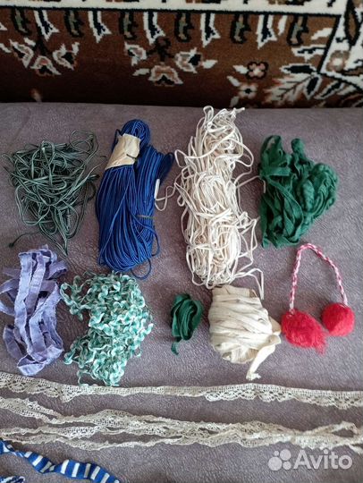 Тесьма, сутаж, кружево СССР, цена за всё