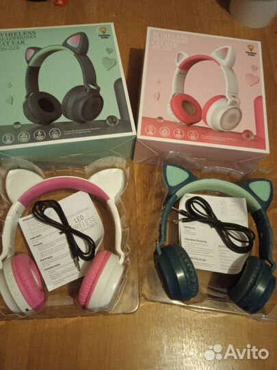 Детские наушники кошечка