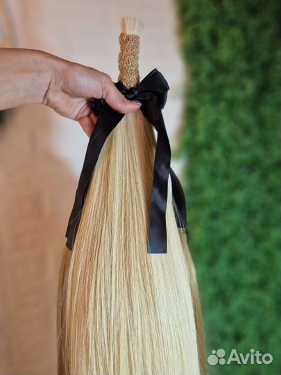 Натуральные волосы люкс блонд, черные, русые 60см