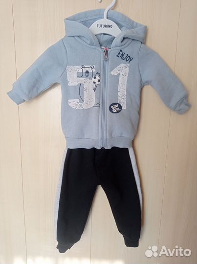 Спортивный костюм на флисе 6-9 месяцев