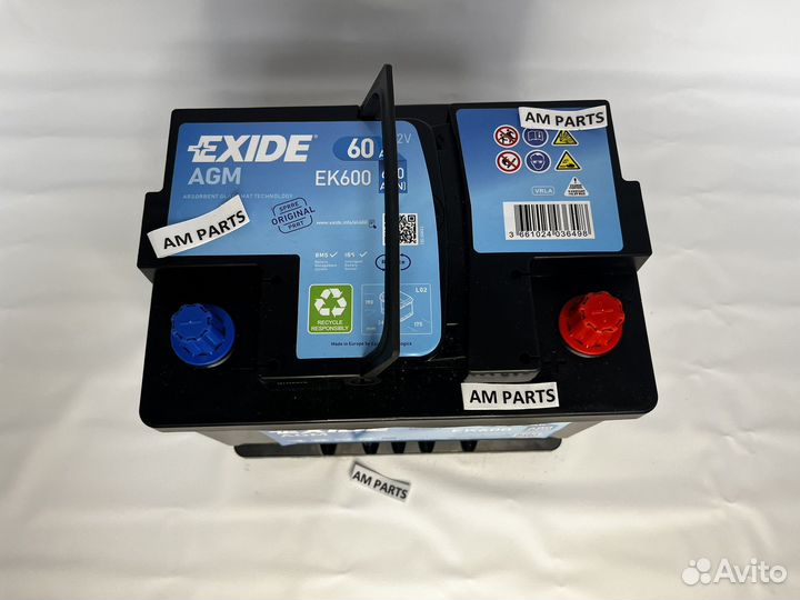 Аккумулятор новый Exide EK600 Start-Stop AGM