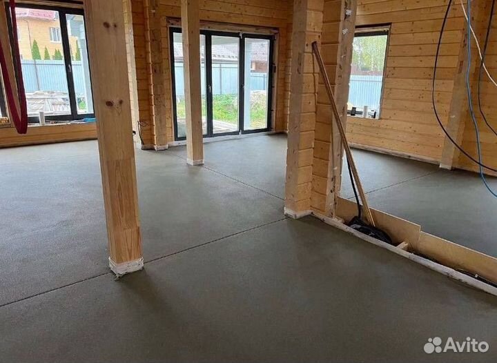 Полусухая стяжка пола с материалом