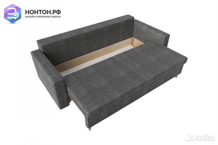 Диван пантограф Белфаст рогожка серая