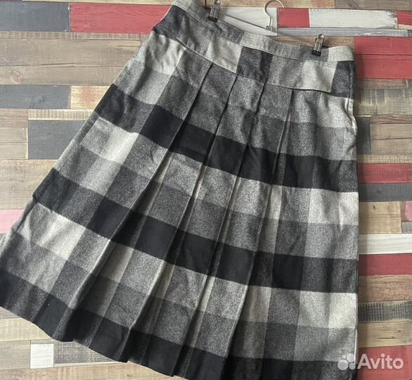 Юбка в складку /клетка винтаж шерсть