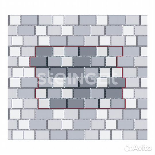 Тротуарная плитка Новый город Травертин