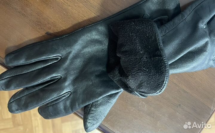 Перчатки женские кожаные