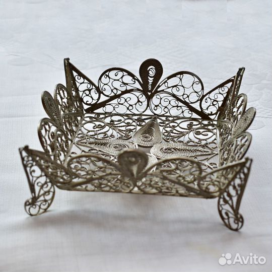 Вазочка конфетница скань