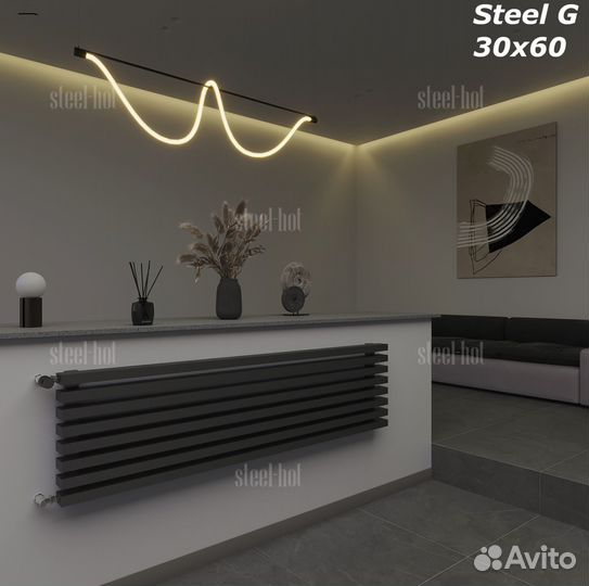 Горизонтальный радиатор Steel-Hot от завода