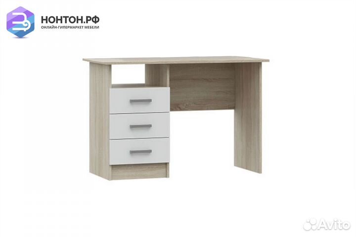 Стол письменный Мартина белый / дуб сонома