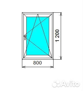 Пластиковые окна 800*1200 окно на дачу новое