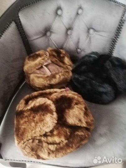 Шапка ушанка, мутон