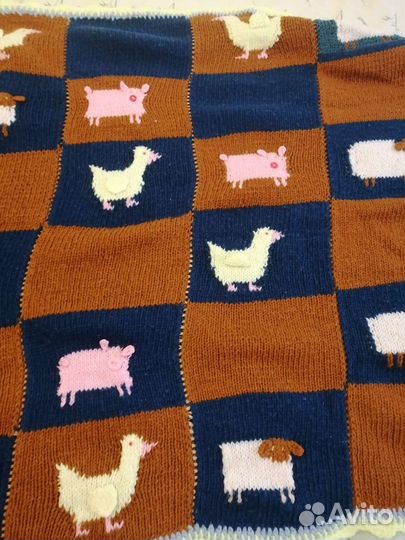 Плед детский вязаный ручная работа