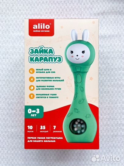 Зайка карапуз Alilo умная погремушка новая