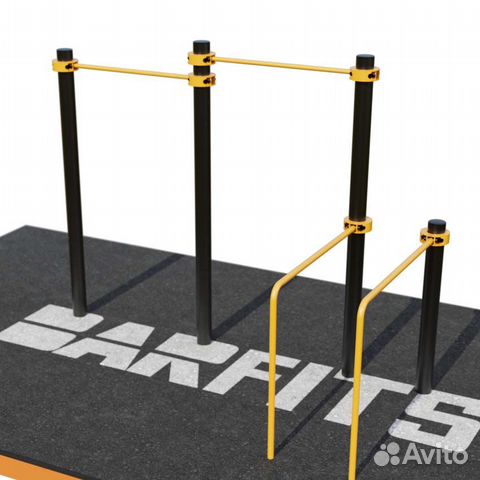 Двойной турник С гнутыми брусьями свс-79 89мм пла