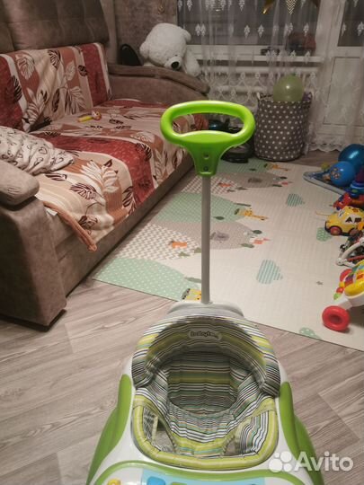 Ходунки детские babyton (зелёные ) с ручкой