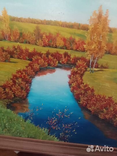 Картина маслом пейзаж *Золотая осень*