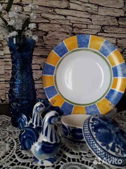 Гжель бренд.ваза винтаж.ссср