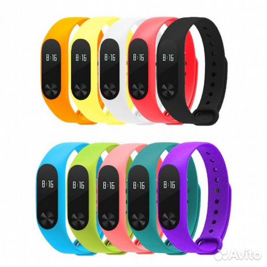 Цветной силиконовый ремешок для Xiaomi Mi Band 2